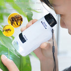 Portable Microscope Toy for Children - Handheld Mini Science Experiment Equipment for Primary and Secondary Students Outdoor Use