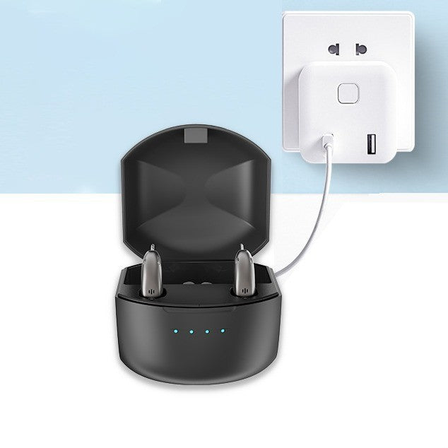 Rechargeable Bluetooth APP intelligent noise reduction RIC hearing aid ear back type hearing aid for the elderly with hearing loss