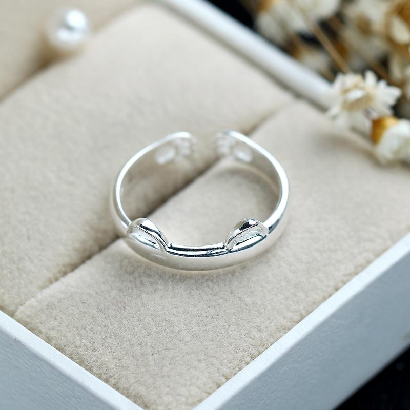 925 Silver Cat Ear Ring