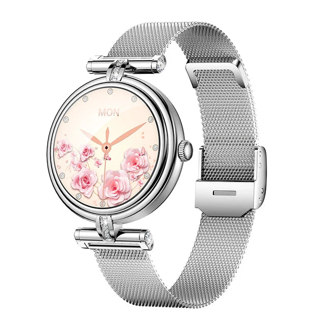 AK62 Smart Watch Women 1.09 Inch HD Screen Custom Watch Face Sports Fitness Tracker Bluetooth Call Lady Smartwatch