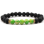 Buddha Bless Lose Weight Chakra Bracelet Black Lava Healing Balance Beads Reiki Buddha Prayer Natural Stone Bracelet For Women