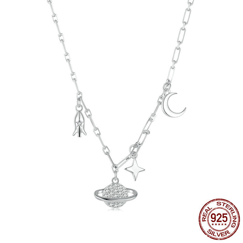 925 Silver Starry Sky Necklace for Women