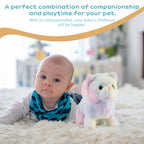 Realistic Electronic Cat Toy with Walking & Barking Actions to Keep Your Pet Active and Entertained.