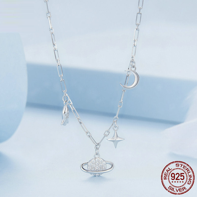 925 Silver Starry Sky Necklace for Women
