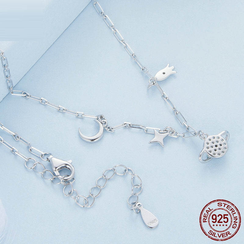 925 Silver Starry Sky Necklace for Women