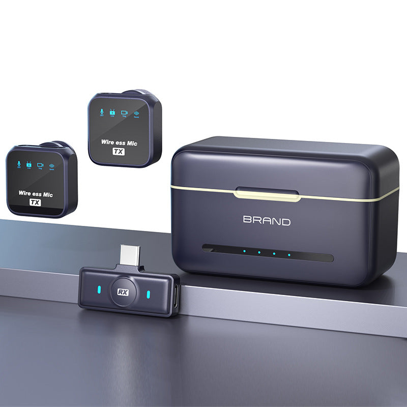 One to two wireless lavalier microphone intelligent noise reduction receiver microphone clip wireless microphone