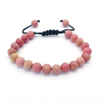 8mm Tiger Eye Stone Beads Bracelet Adjustable Braided Rope Bangles Natural Lava Rock Men Women Yoga Healing Balance Bracelets