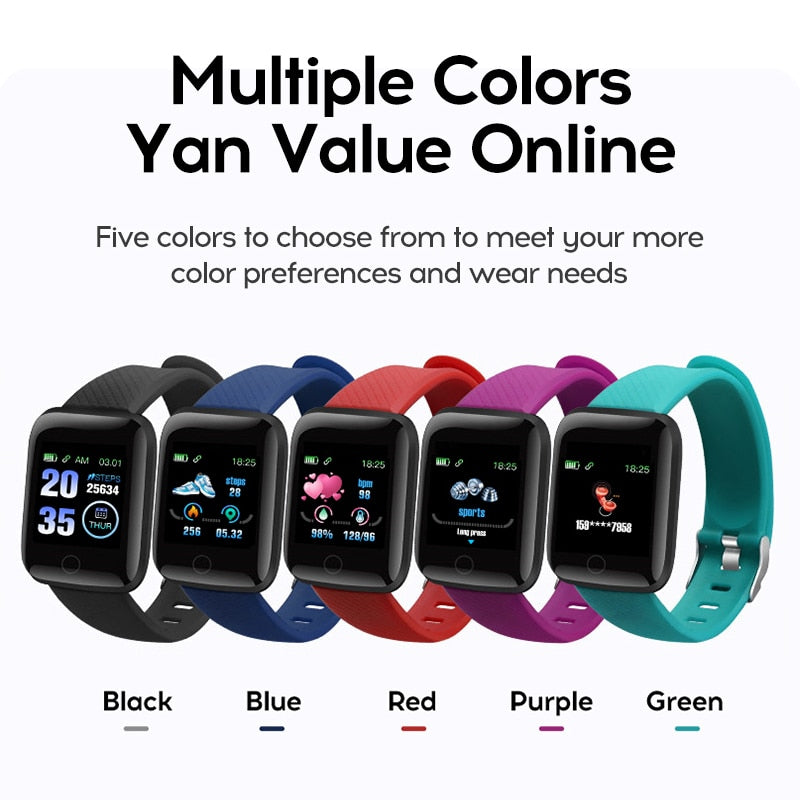 D20 Sport Smartwatch Men Women Bluetooth Heart Rate Blood Pressure Monitor Waterproof Y68 Smart Watch Kids Watch For Android IOS
