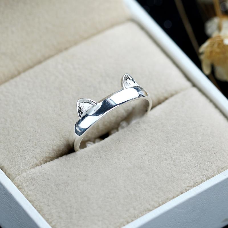 925 Silver Cat Ear Ring