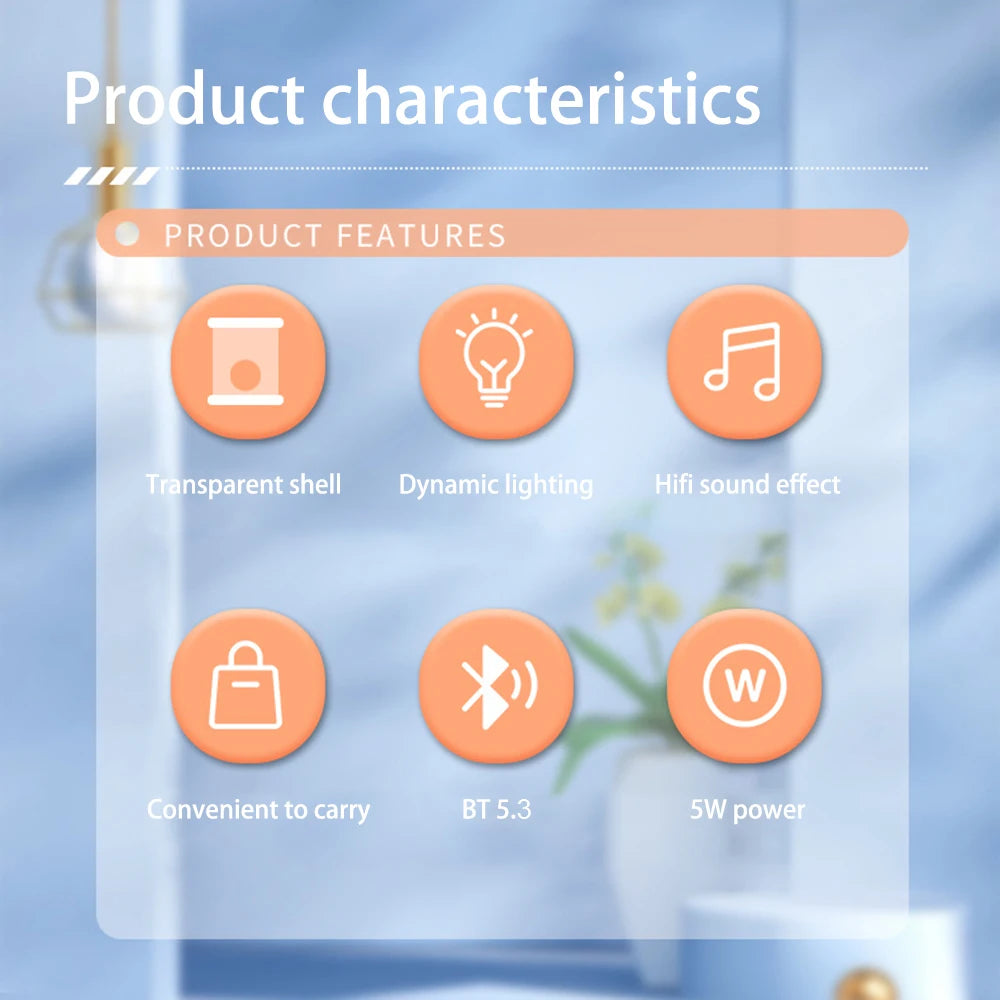 Wireless Bluetooth Speakers Portable Subwoofer Stereo Speaker Type-C Surround Audio Player Loudspeaker Bluetooth V5.3