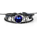 European and American Fashion Retro Twelve Constellation Bracelet Button Constellation Bracelet