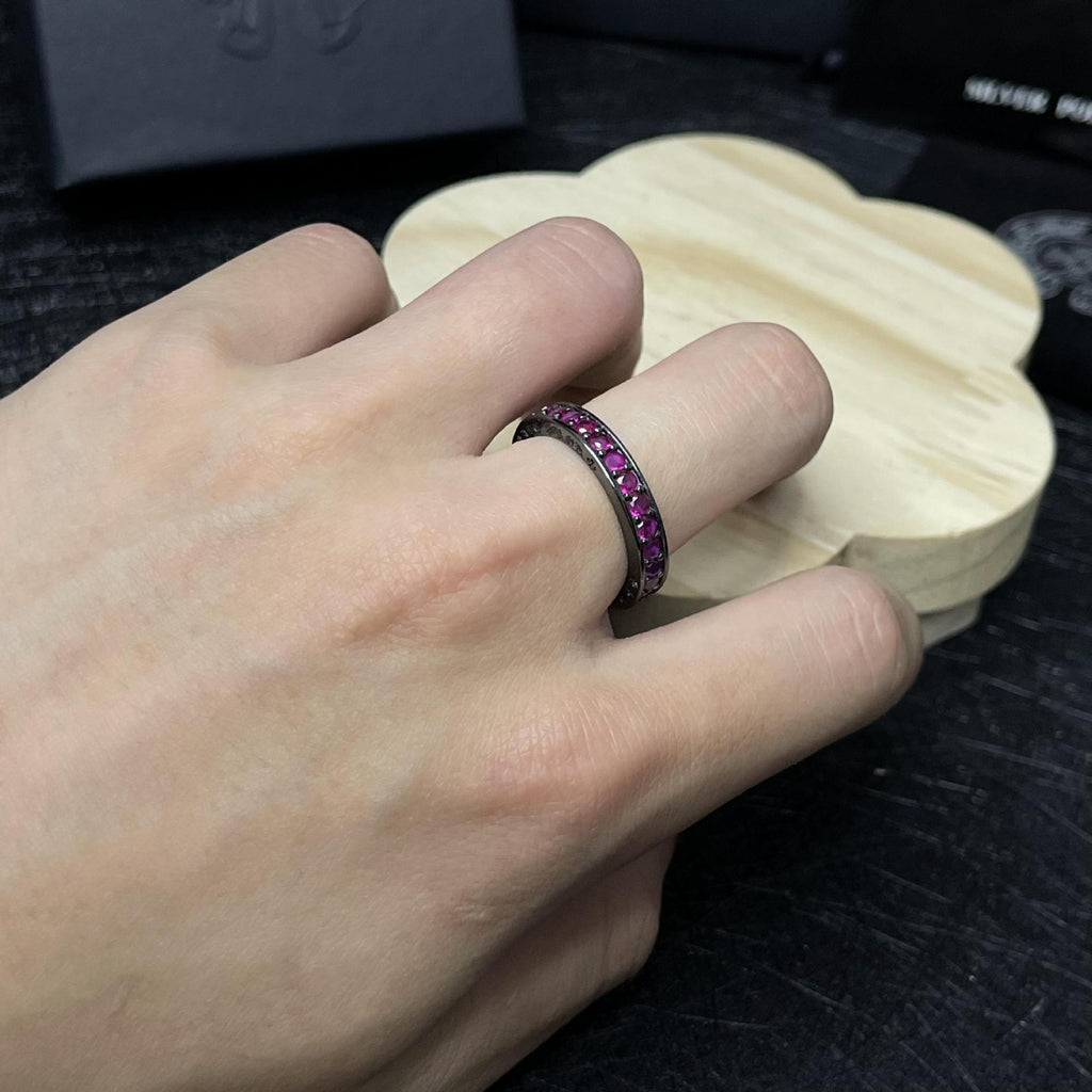 Silver Cross Men's and Women's Ring Hand Engraved Gold Plating