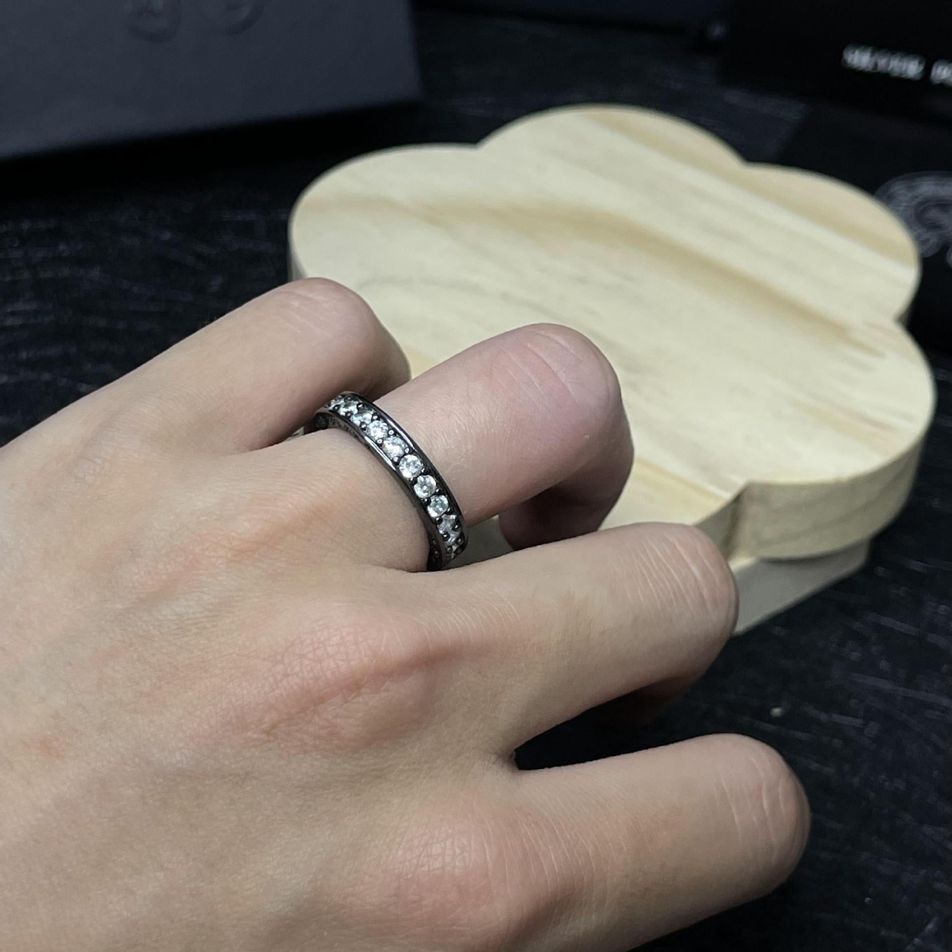 Silver Cross Men's and Women's Ring Hand Engraved Gold Plating