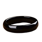 Women Real Jades Bangles Natural Black Chalcedony Certified Jades Stone Fine Jewelry Wide Bangle Bracelets Girlfriend Mom Gifts
