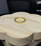 Silver Cross Men's and Women's Ring Hand Engraved Gold Plating