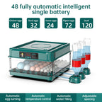 9 - 48 Egg Incubator: Automatic Egg - Turning & Humidity Monitoring. Duck Incubator with Auto - Water Ionic Waterbed