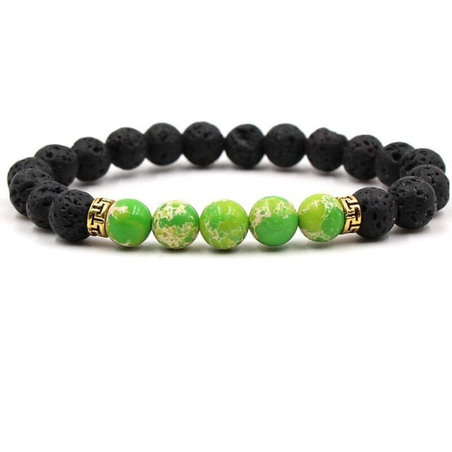 Buddha Bless Lose Weight Chakra Bracelet Black Lava Healing Balance Beads Reiki Buddha Prayer Natural Stone Bracelet For Women