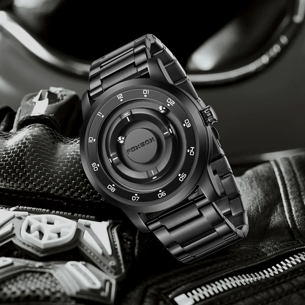 LIGE Fashionable Roman Numeral Men's Multi-Function Quartz Watch with Leather Strap and Water Resistance